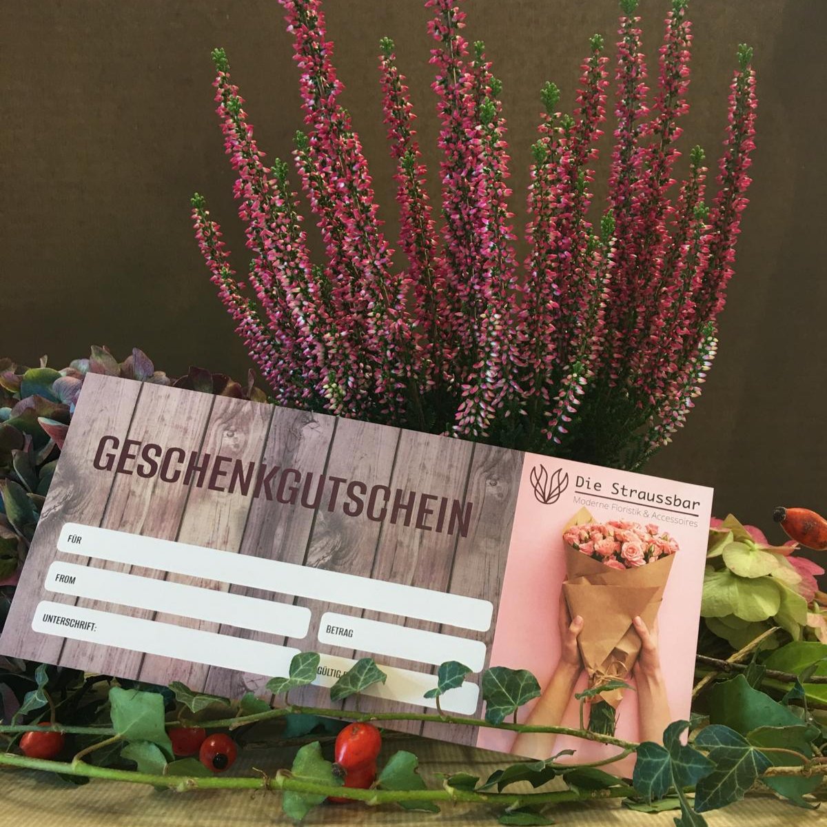 Die Straussbar-Geschenkgutscheine