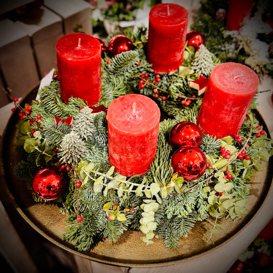 Adventskranz "roter Wichtelzauber"